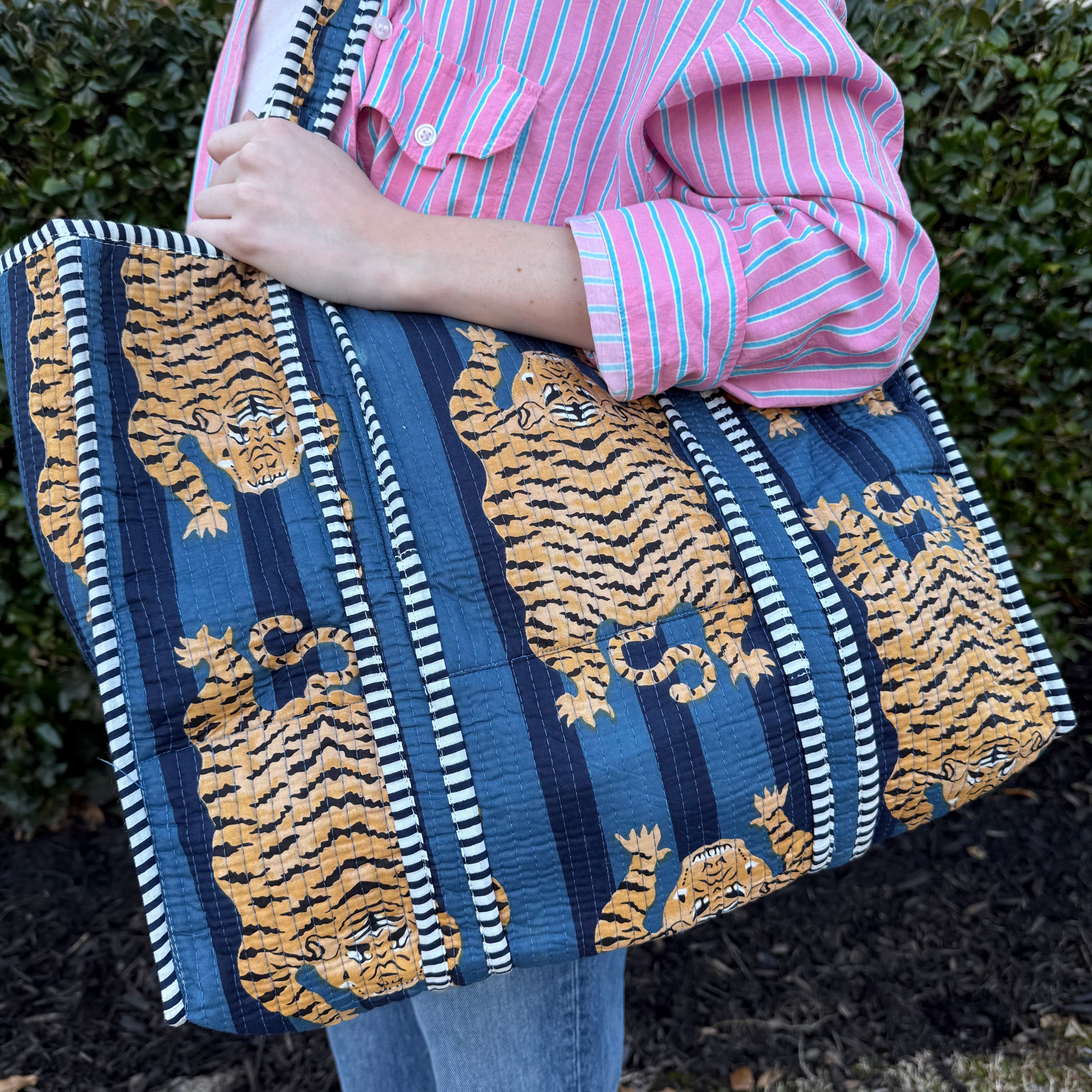Tiger Print Tote Bag